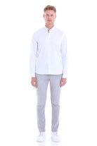 Comfort Fit Button-Down Collar Cotton White Dress Shirt