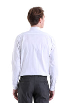 Comfort Fit Chest Pocket Cotton White Casual Shirt - MIB