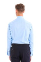 Comfort Fit Classic Collar Cotton Light Blue Dress Shirt