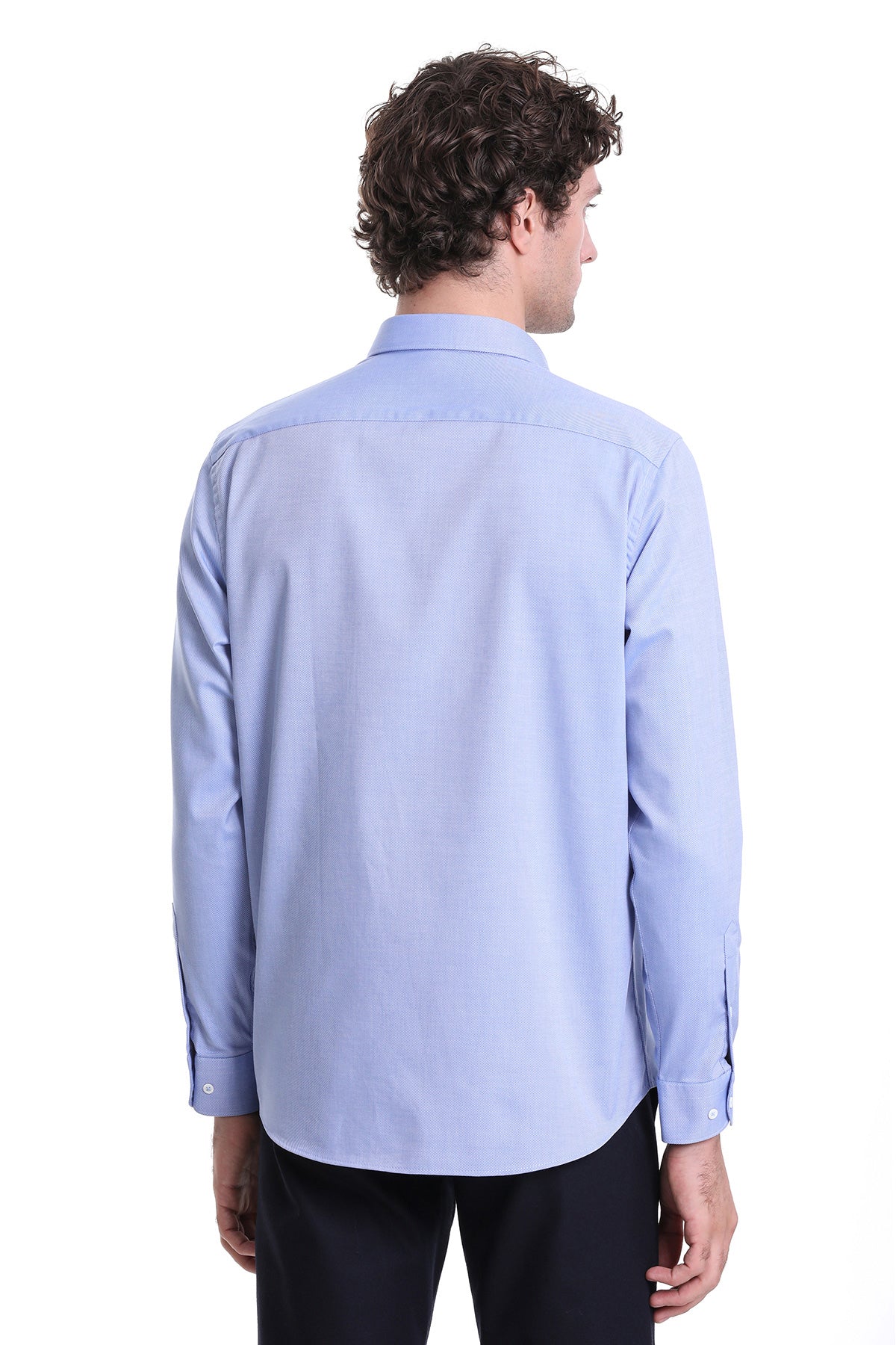 Comfort Fit Cotton Dark Blue Casual Shirt - MIB