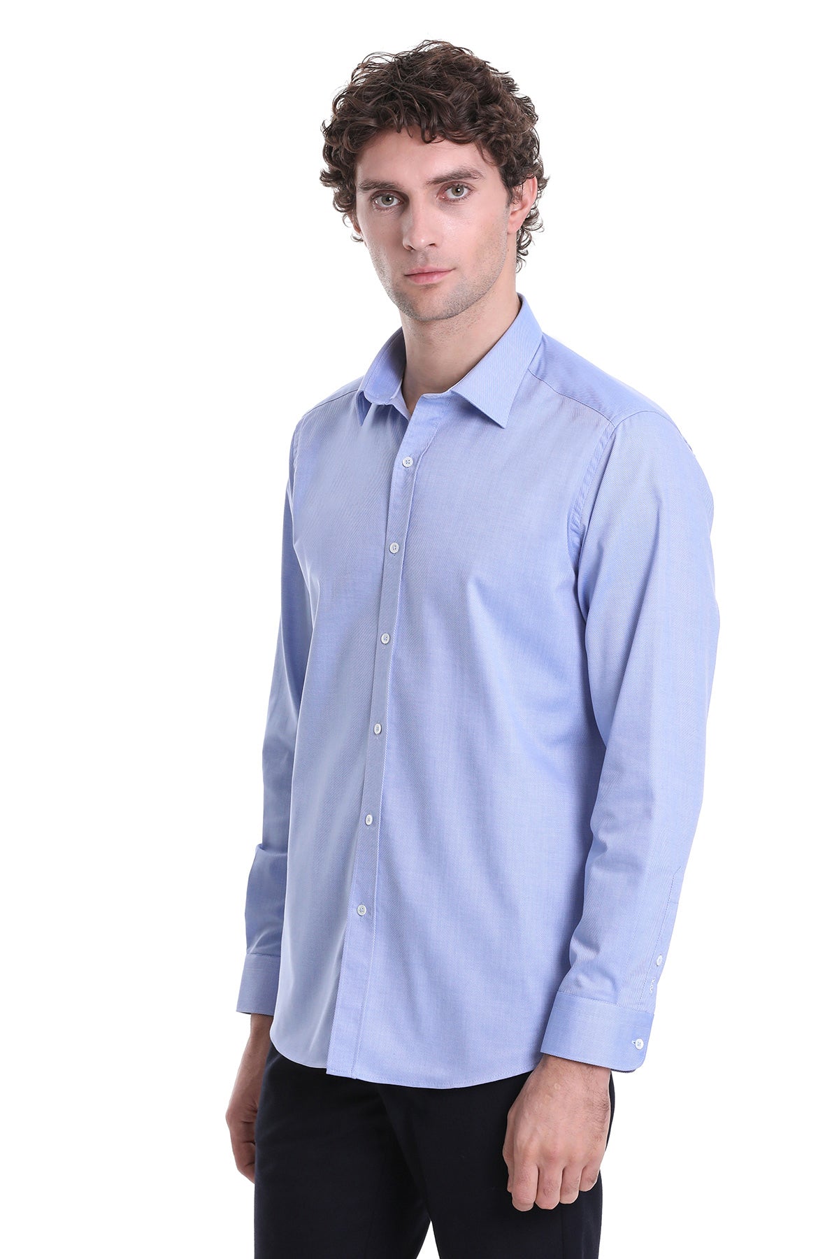 Comfort Fit Cotton Dark Blue Casual Shirt - MIB