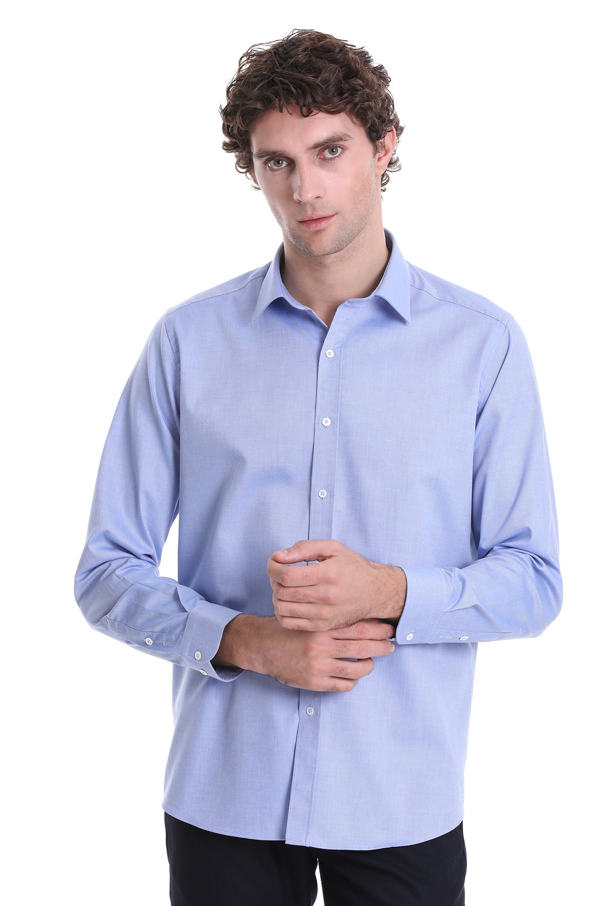 Comfort Fit Cotton Dark Blue Casual Shirt - MIB