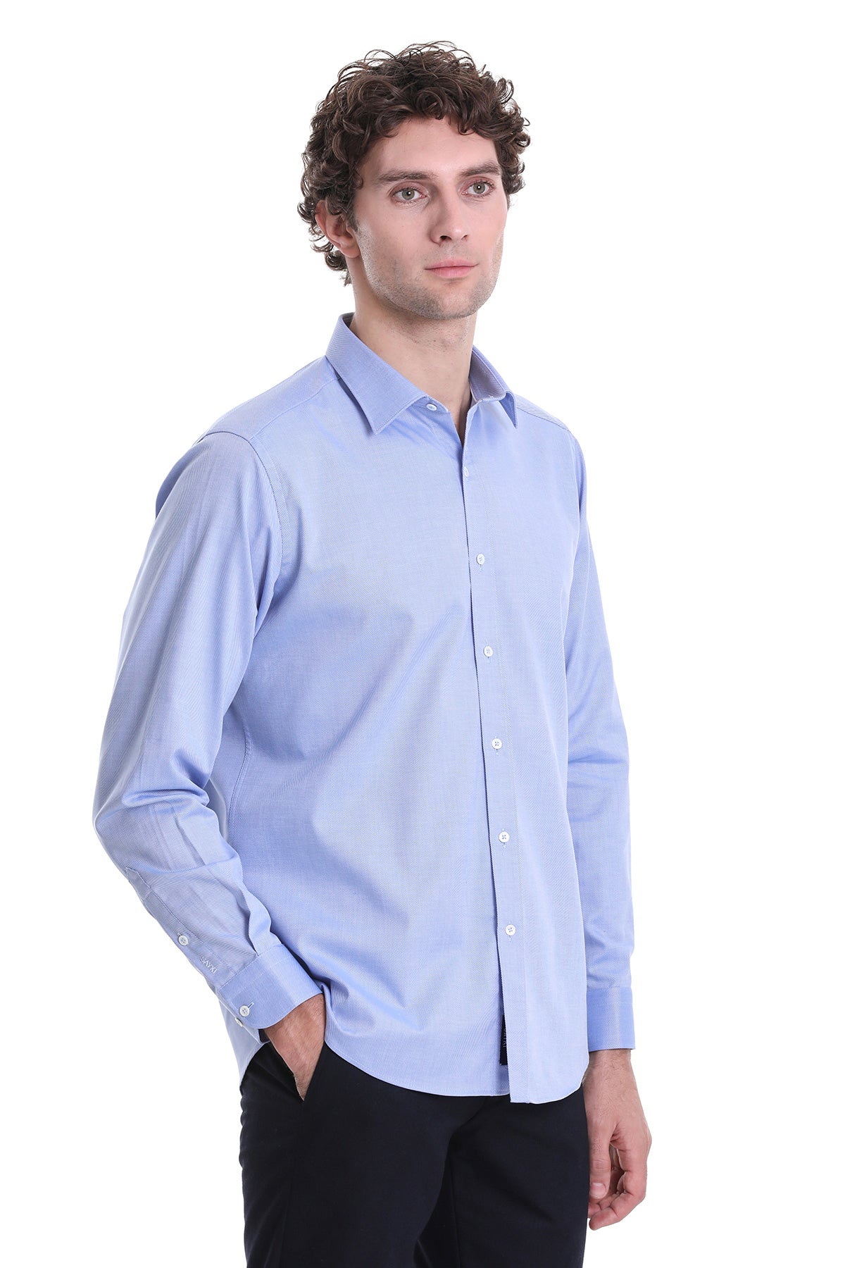 Comfort Fit Cotton Dark Blue Casual Shirt - MIB