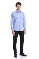 Comfort Fit Cotton Dark Blue Casual Shirt - MIB