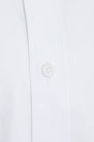 Comfort Fit Double Chest Pocket Cotton White Casual Shirt