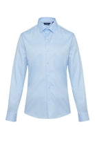 Comfort Fit Long Sleeve 100% Cotton Light Blue Dress Shirt