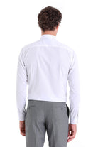 Comfort Fit Long Sleeve 100% Cotton White Casual Shirt - MIB