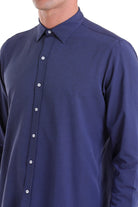 Comfort Fit Long Sleeve Cotton Blend Navy Dress Shirt - MIB