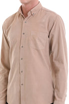 Comfort Fit Long Sleeve Cotton Mink Dress Shirt - MIB