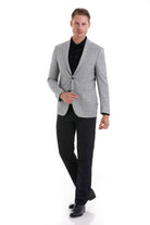 Comfort Fit Notch Lapel Blue Classic Blazer - SAYKI