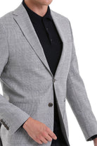 Comfort Fit Notch Lapel Blue Classic Blazer - SAYKI