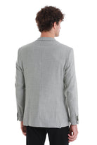 Comfort Fit Notch Lapel Cotton Blend Khaki Classic Blazer