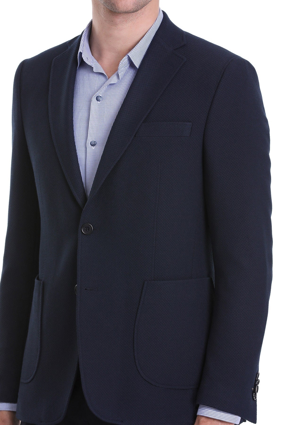 Comfort Fit Notch Lapel Navy Classic Blazer - MIB