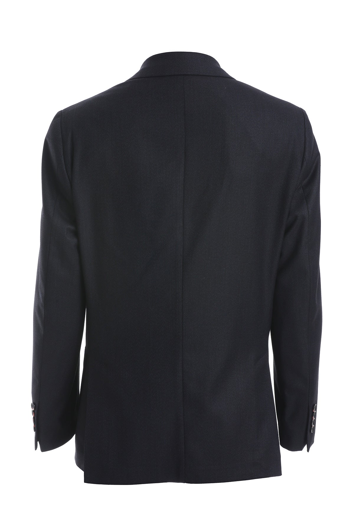 Comfort Fit Peak Lapel Dark Navy Casual Blazer - SAYKI