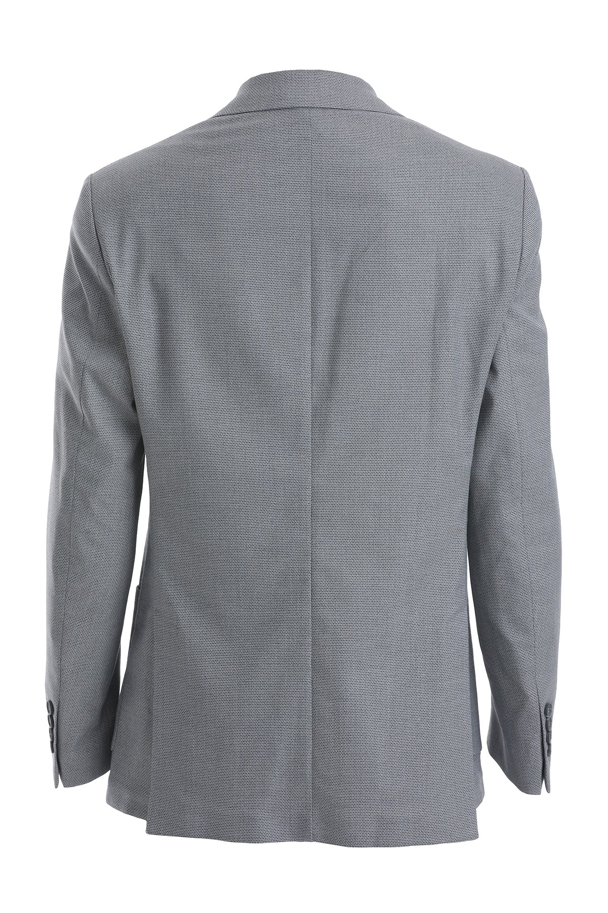 Comfort Fit Peak Lapel Light Gray Casual Blazer - SAYKI