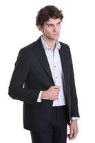 Comfort Fit Peak Lapel Navy Classic Blazer - MIB