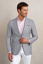 Comfort Fit Peak Lapel Stone Casual Blazer - SAYKI