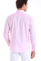 Comfort Fit Plain 100% Cotton Pink Casual Shirt - MIB