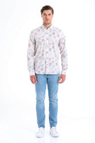 Comfort Fit Printed 100% Cotton Beige Casual Shirt - MIB