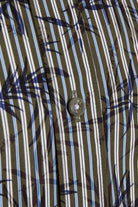 Comfort Fit Striped Printed Cotton Khaki Casual Shirt - MIB