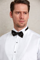 Comfort Fit Wing Tip French Cuff Cotton White Tuxedo Shirt