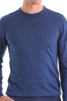 Comfort Fit Wool Blend Blue Crewneck Sweater - MIB