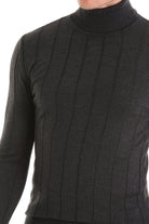 Comfort Fit Wool Blend Charcoal Turtleneck Sweater - MIB