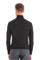 Comfort Fit Wool Blend Charcoal Turtleneck Sweater - MIB