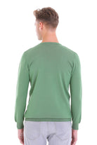 Comfort Fit Wool Blend Green Crewneck Sweater - MIB