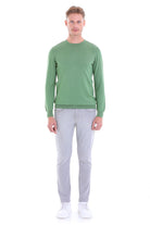 Comfort Fit Wool Blend Green Crewneck Sweater - MIB