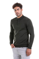 Comfort Fit Wool Blend Khaki Polo Sweater - MIB