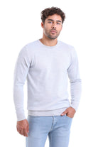 Comfort Fit Wool Blend Light Gray Crewneck Sweater - MIB