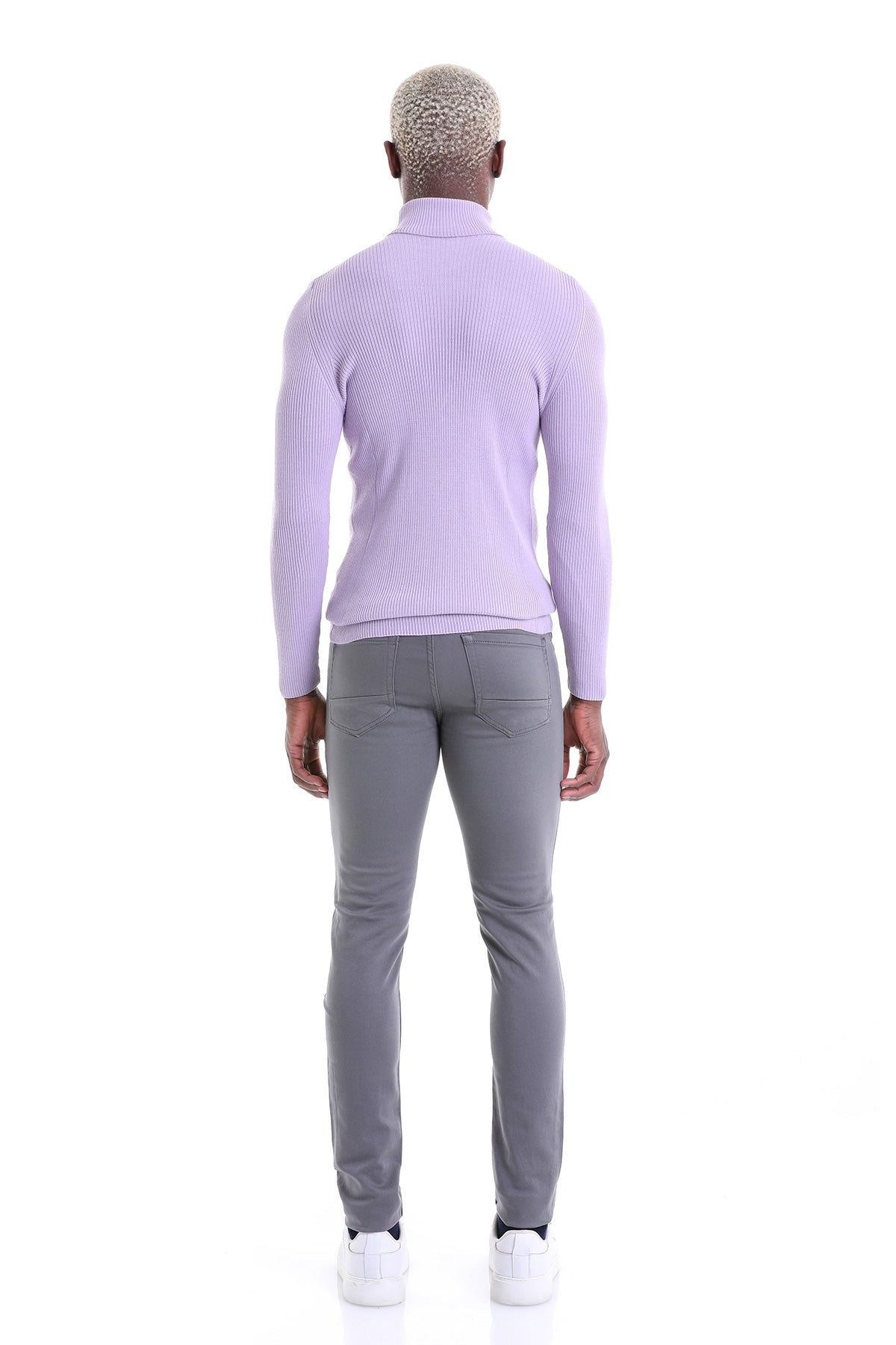 Comfort Fit Wool Blend Lilac Turtleneck Sweater - MIB