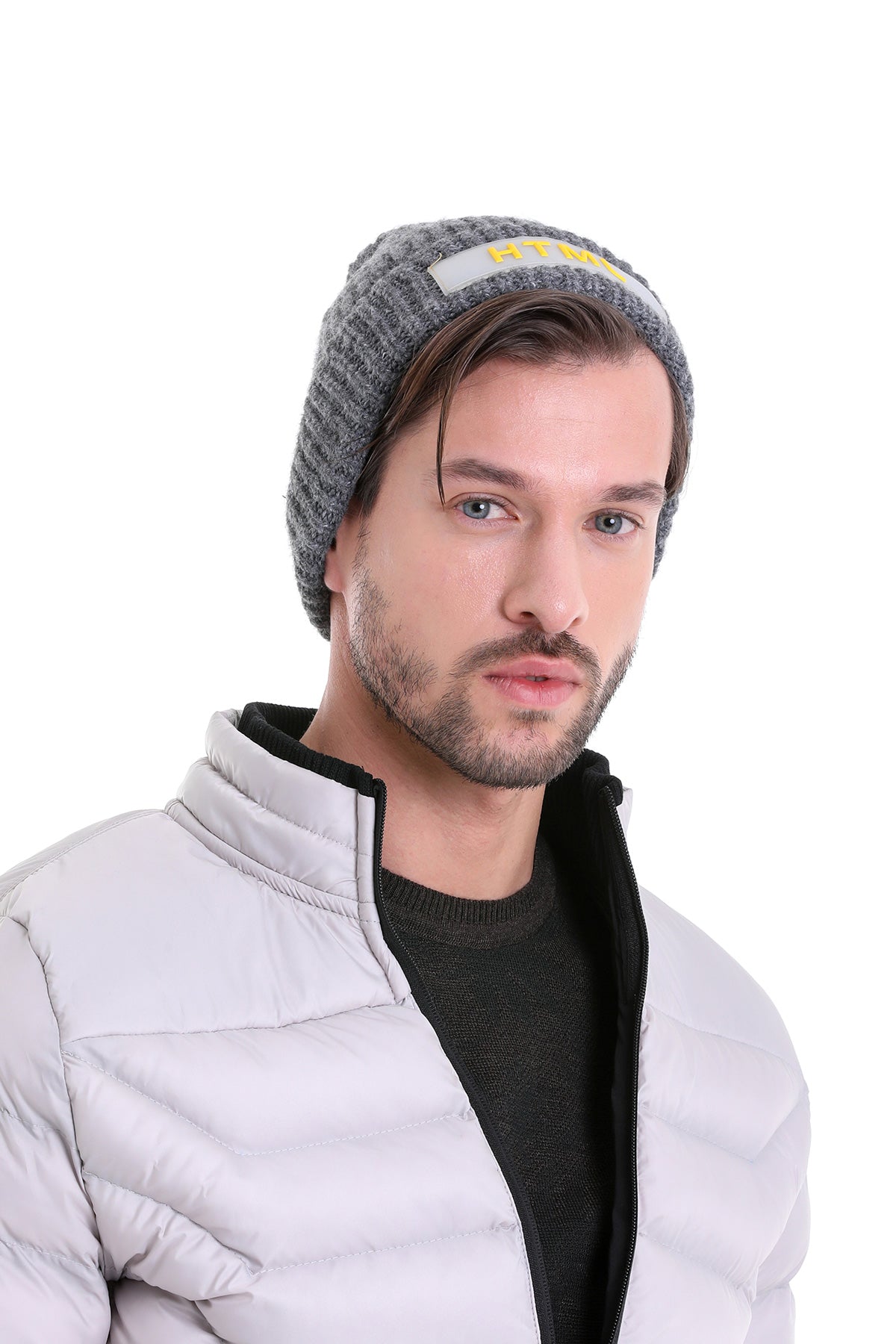 Cotton Blend Charcoal Beanie - MIB