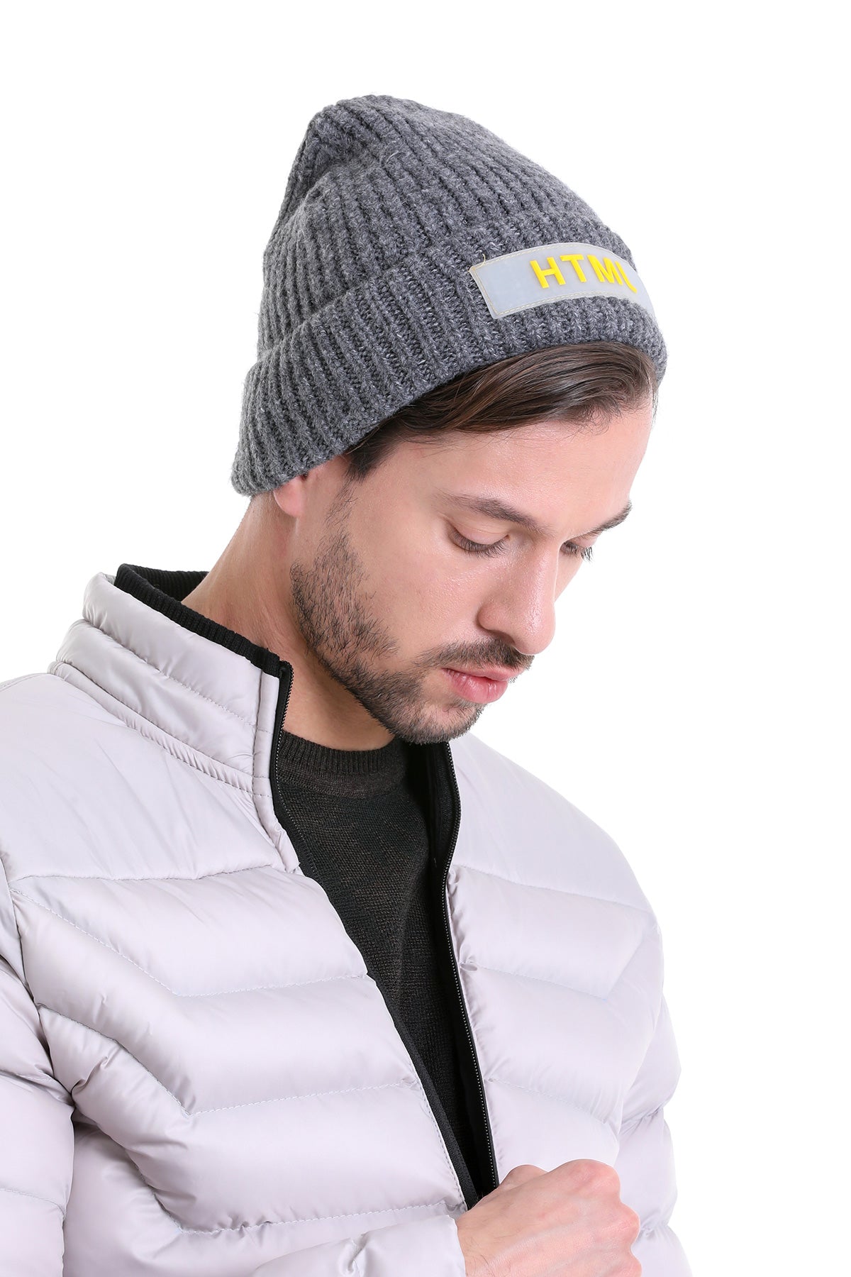 Cotton Blend Charcoal Beanie - MIB