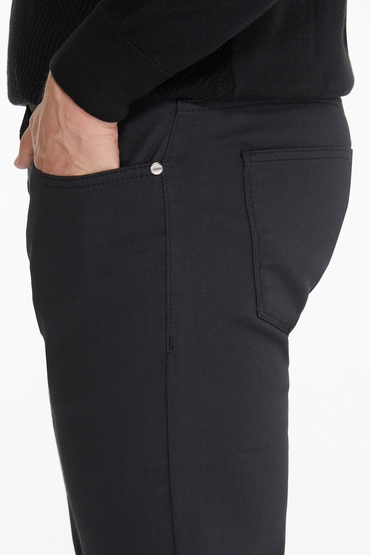 Dynamic Fit 5 Pocket Low Waist Cotton Black Denim - MIB