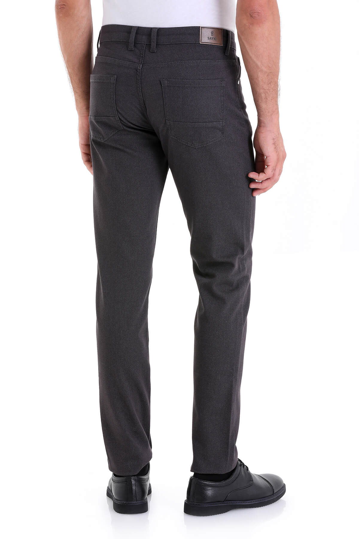 Dynamic Fit 5 Pocket Low Waist Cotton Gray Casual Pants