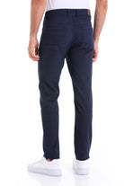 Dynamic Fit 5 Pocket Low Waist Cotton Navy Casual Pants