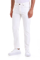 Dynamic Fit 5 Pocket Low Waist Cotton White Denim - MIB