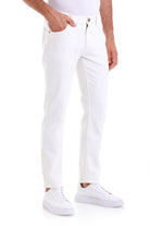 Dynamic Fit 5 Pocket Low Waist Cotton White Denim - MIB