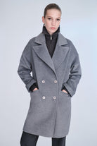 Dynamic Fit Cachet Alice Wool Blend Gray Coat - MIB