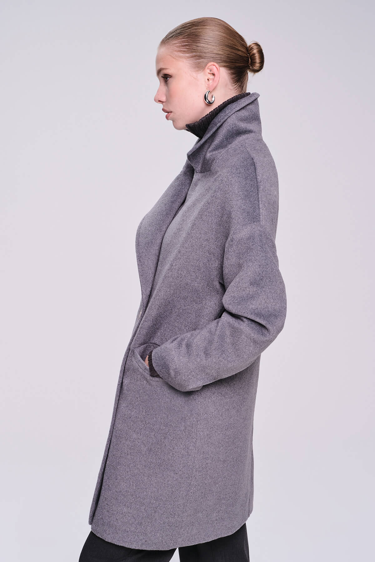 Dynamic Fit Cachet Alice Wool Blend Gray Coat - MIB