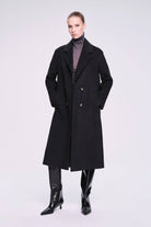 Dynamic Fit Cachet Wool Blend Black Coat - MIB