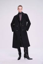 Dynamic Fit Cachet Wool Blend Black Coat - MIB