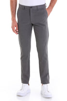 Dynamic Fit High Waist Cotton Dark Gray Casual Pants - MIB