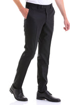 Dynamic Fit Low Waist Wool Black Dress Pants - MIB