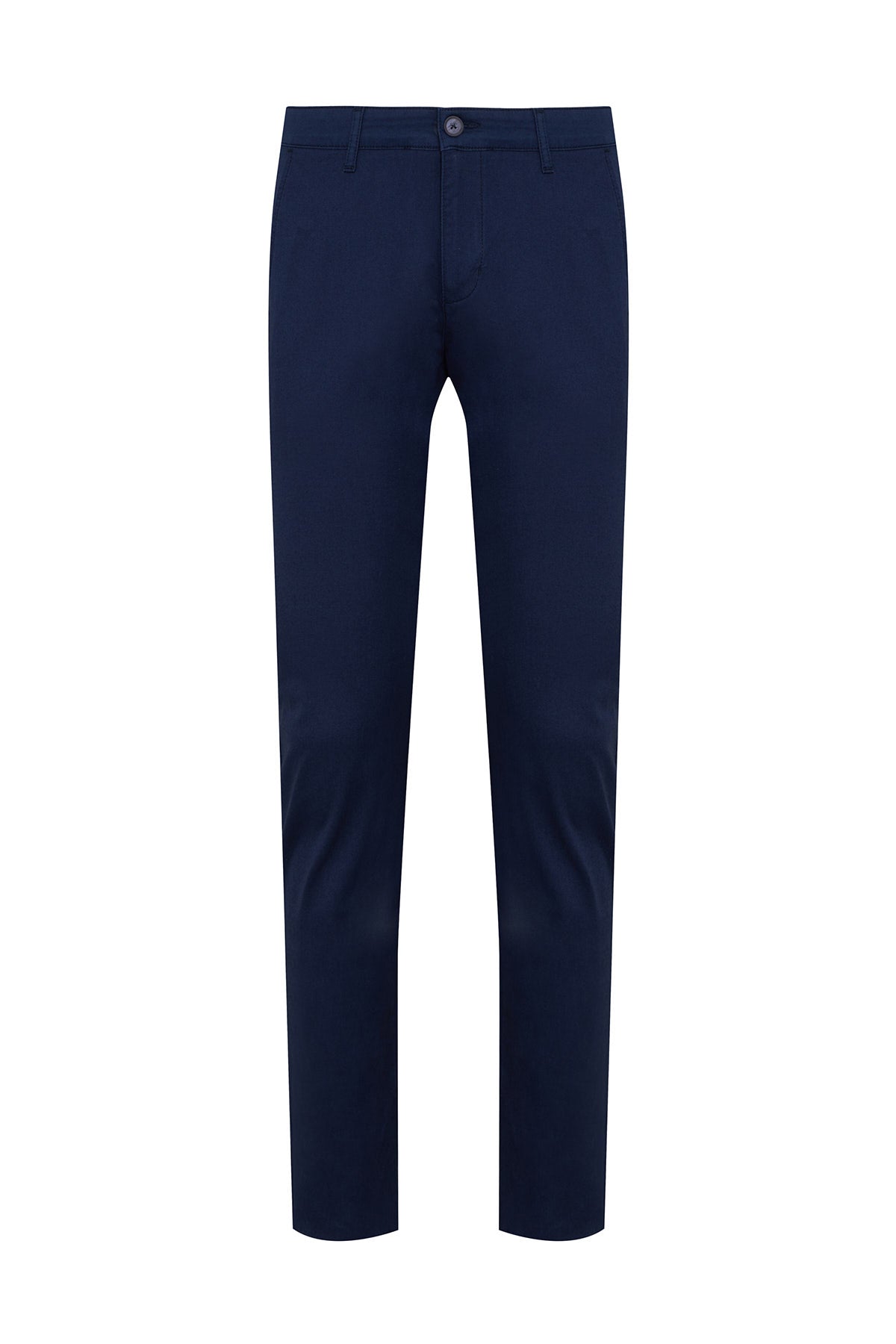 Dynamic Fit Side Pocket Low Waist Cotton Navy Casual Pants