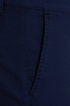 Dynamic Fit Side Pocket Low Waist Cotton Navy Casual Pants