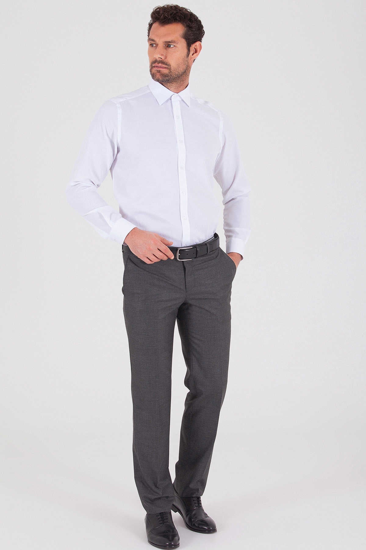 Dynamic Fit Side Pocket Low Waist Gray Dress Pants - MIB