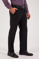 Dynamic Fit Side Pocket Low Waist Wool Black Dress Pants